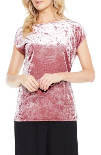 Women's Vince Camuto Crushed Velvet Knit Tee - Pink