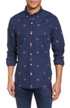 Men's Bonobos Slim Fit Washed Rose Print Sport Shirt