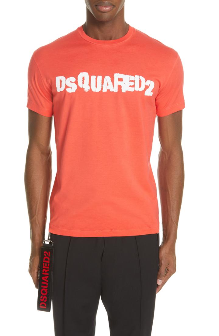 Men's Dsquared2 Logo T-shirt - Pink