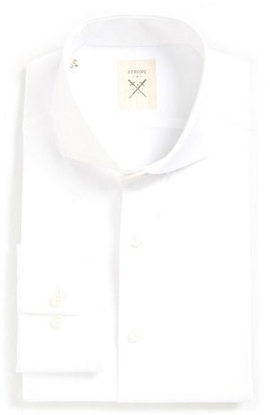 Men's Strong Suit 'espirit' Trim Fit Oxford Dress Shirt .5 R - White