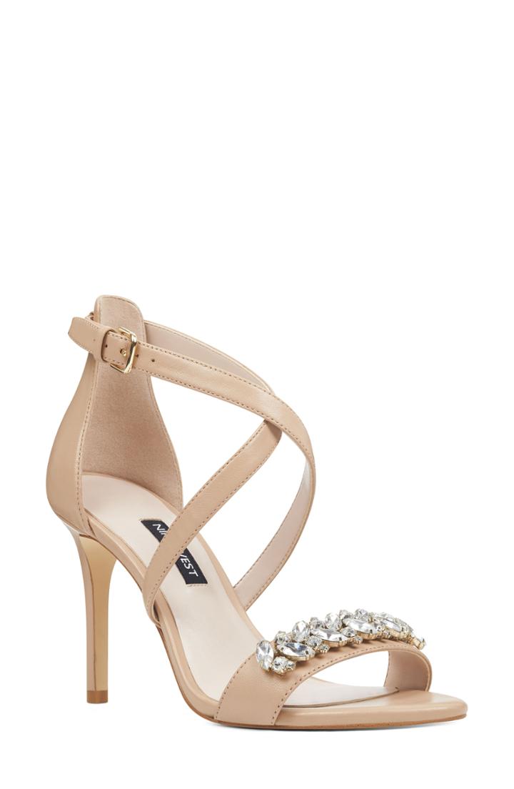 Women's Nine West Mikhaila Strappy Sandal M - Beige