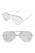 Women's Nem 55mm Aviator Sunglasses - Silver/ Silver Mirror