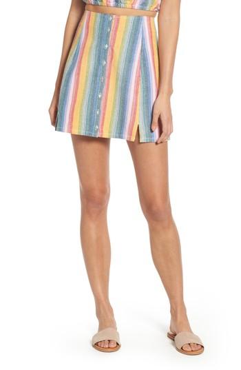 Women's Obey Carmen Stripe Cotton Skirt - Green