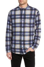 Men's The Rail Plaid Flannel Shirt, Size - Grey