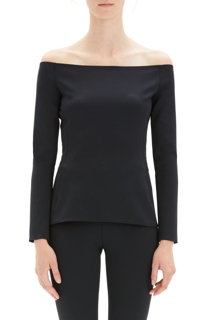 Women's Theory Off The Shoulder Fitted Top - Black