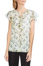 Women's Vince Camuto Flutter Sleeve Blouse - Ivory