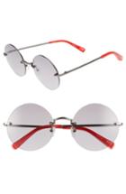 Women's Elizabeth And James Kelly 57mm Rimless Round Sunglasses - Black/ Smoke