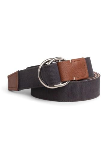 Men's Peter Millar Mountainside Canvas O-ring Belt - Cocoa