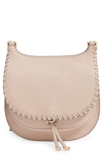 Vince Camuto Small Lidia Leather Crossbody Bag - Beige