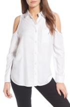Women's Bp. Cold Shoulder Shirt - White