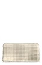 Whiting & Davis Crystal Triangle Clutch - Ivory