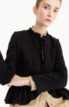 Women's J.crew The Going Out Blazer With Ruffles - Black