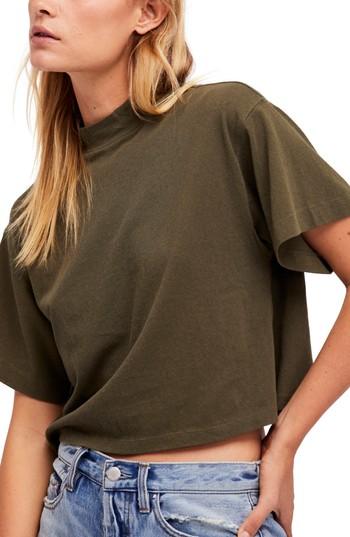 Women's Free People Need You Crop Tee - Green