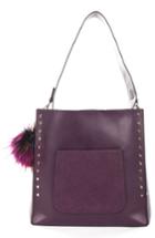 Celine Dion Pizzicato Faux Leather Hobo Bag - Purple