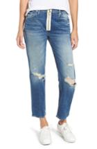 Women's Mother Xyz Saint High Waist Crop Straight Leg Jeans - Blue
