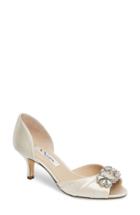 Women's Nina Charisa Open Toe Pump .5 M - White