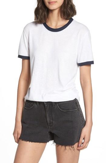 Women's Treasure & Bond Ringer Tee - White