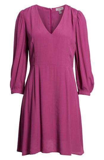 Women's Chelsea28 V-neck Puff Sleeve Dress, Size - Purple