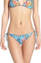 Women's Luli Fama Crystallized Brazilian Bikini Bottoms - Blue