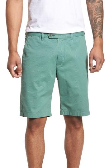 Men's Ted Baker London Print Cotton Shorts R - Green