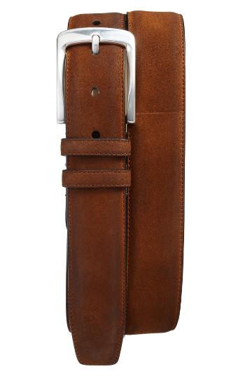 Men's Mezlan Suede Belt - Tan
