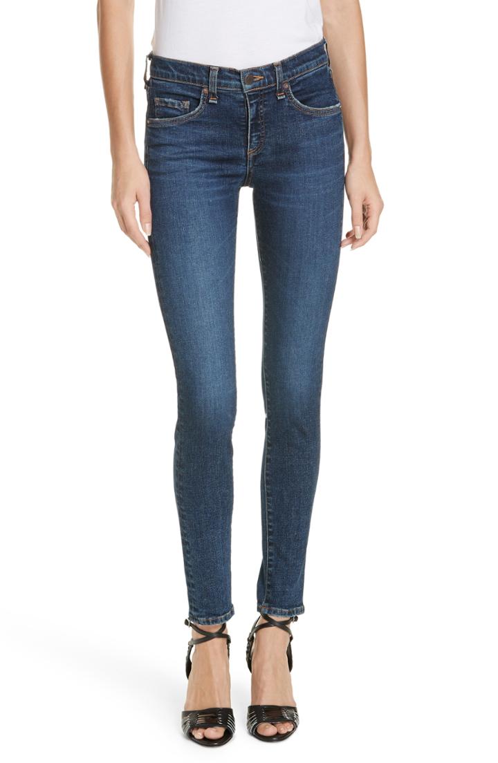 Women's Veronica Beard Brooke Skinny Jeans - Blue