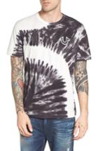 Men's True Religion Brand Jeans Bleached Washed T-shirt, Size - Blue