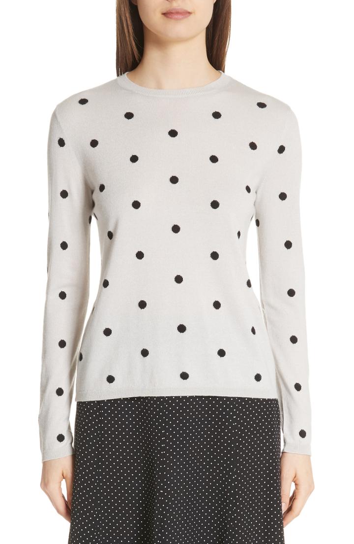 Women's Max Mara Simpaty Silk & Cashmere Sweater, Size - Ivory