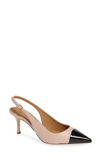 Women's Tory Burch Penelope Cap Toe Slingback Pump M - Pink