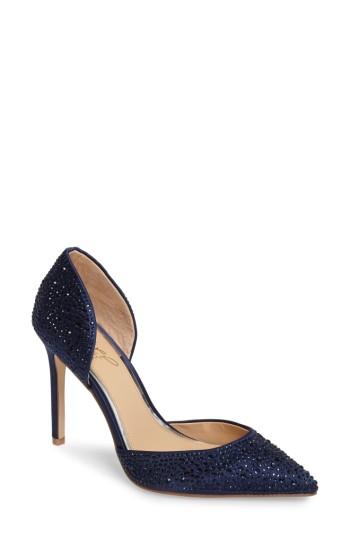 Women's Jewel Badgley Mischka Alexandra D'orsay Pump .5 M - Blue