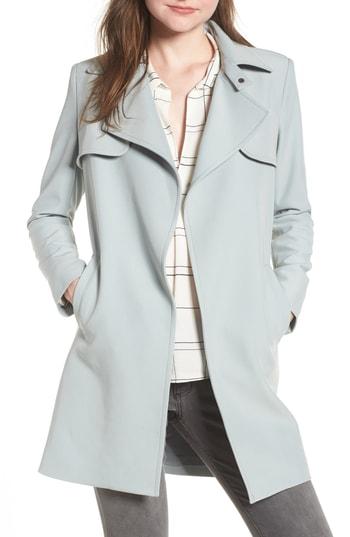 Women's Mural Drape Trench - Blue