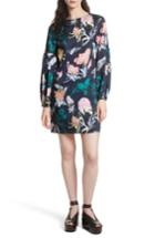Women's Tibi Blouson Sleeve Floral Shift Dress - Blue