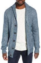 Men's Schott Nyc Multi Yarn Shawl Collar Cardigan, Size - Blue
