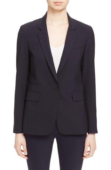 Women's Veronica Beard 'classic' Lambswool Blend Single Button Blazer