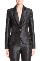 Women's St. John Collection Avani Rose Jacquard Jacket - Black