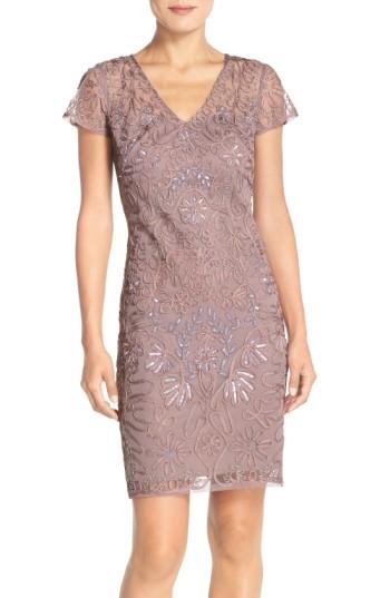 Women's Js Collections Embellished Soutache Sheath Dress - Pink