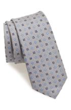 Men's Nordstrom Men's Shop Neat Silk Tie, Size - Grey