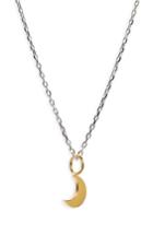 Women's Madewell Vermeil Crescent Moon Charm Necklace