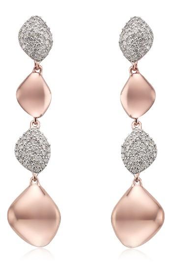 Women's Monica Vinader Nura Vermeil Diamond Drop Earrings