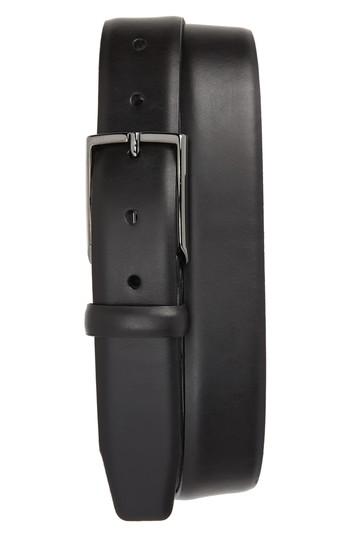 Men's Nordstrom Men's Shop Francis Pull-up Leather Belt - Black