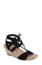 Women's Vionic Tansy Wedge Espadrille Sandal .5 M - Black