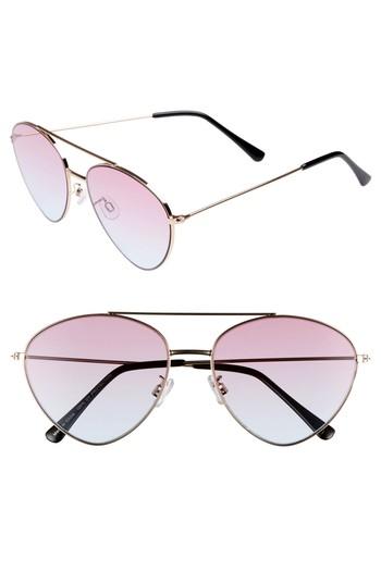 Women's Bp. 56mm Gradient Aviator Sunglasses - Gold/ Pink/ Blue