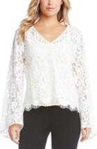Women's Karen Kane V-neck Lace Top - White