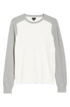 Men's J.crew Cotton & Cashmere Baseball Sweater, Size - Ivory