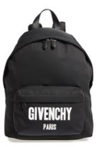 Men's Givenchy Logo Canvas Backpack - Black