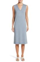 Women's Lafayette 148 New York V-neck Cashmere & Silk Knit Dress, Size - Blue