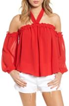 Women's Misa Los Angeles Lively Off The Shoulder Top - Red