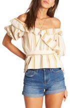 Women's Billabong Babes All Day Off The Shoulder Top - Ivory