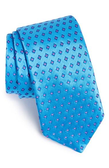 Men's Ted Baker London Geometric Silk Tie, Size - Blue