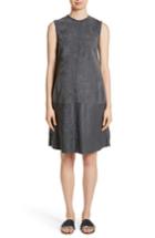 Women's Fabiana Filippi Suede & Crinkled Leather Dress Us / 40 It - Grey